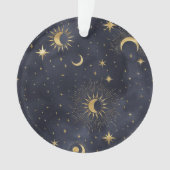 Celestial night sky patroonversiering ornament (voorkant)