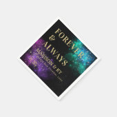 Celestial Night Sky Pink Blauwgroen Nebula Star We Servet (Hoek)