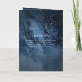 Celestial Night Sky | Silver Folded Wedding Programma (Achterkant)
