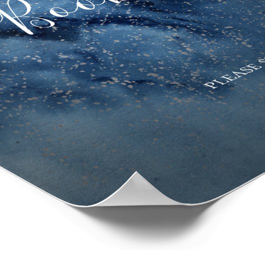 Celestial Night Sky | Silver Guest Book Sign Poster (Hoek)
