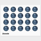 Celestial Night Sky Silver Hartelijk dank voor de  Ronde Sticker (Vel)