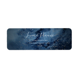 Celestial Night Sky | Silver Return Address Label