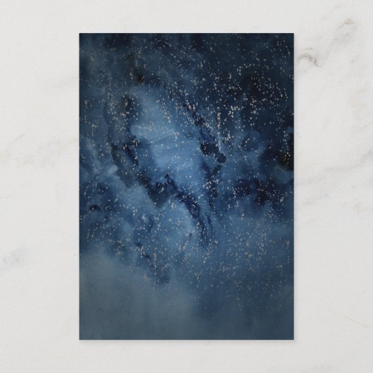 Celestial Night Sky | Silver Schedule of Events Informatiekaartje (Achterkant)