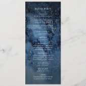 Celestial Night Sky | Silver Wedding Programme Programmakaart (Achterkant)