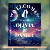 Celestial Night Sky Wedding Welcome Acrylic Sign Acryl Bord (Neutraal)