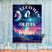 Celestial Night Sky Wedding Welcome Acrylic Sign Acryl Bord