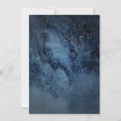 Celestial Night Sky | Zilver Casual huwelijk Kaart (Achterkant)