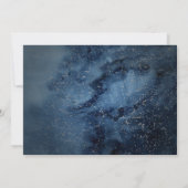 Celestial Night Sky | Zilver horizontaal Save The Date (Achterkant)