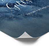 Celestial Night Sky | Zilveren kaarten en cadeaubo Poster (Hoek)