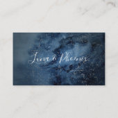 Celestial Night Sky | Zilverflatweddenschap Plaatskaartje (Achterkant)