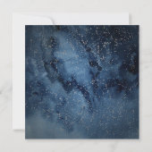Celestial Night Sky | Zilverpleisterweddenschap Kaart (Achterkant)