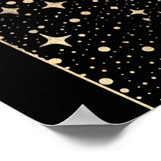 Celestial Night Stars Bruiloft Welkomstbord Poster (Hoek)