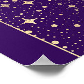 Celestial Night Stars Bruiloft Welkomstbord Poster (Hoek)