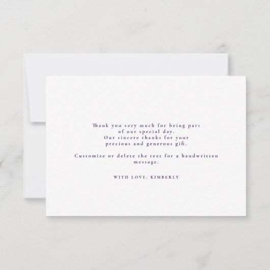 Celestial Night Stars Elegant Dank u Bedankkaart (Achterkant)