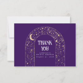 Celestial Night Stars Elegant Dank u Bedankkaart