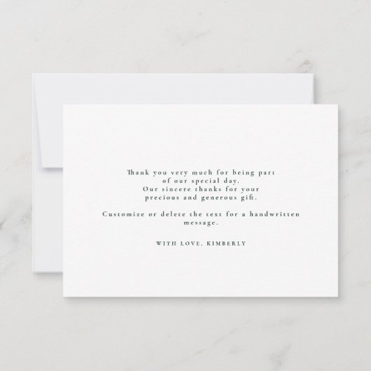 Celestial Night Stars Elegant Dank u Bedankkaart (Achterkant)