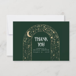 Celestial Night Stars Elegant Dank u Bedankkaart