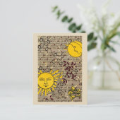 Celestial Nights Ascension Sun Moon Briefkaart (Staand voorkant)