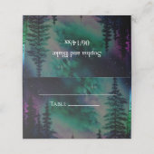 Celestial Noorderlicht Bruiloft Gevouwen Plaats Ka Plaatskaartje (Buitenkant ongevouwen)