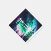 Celestial Noorderlicht bruiloft Servet (Hoek)