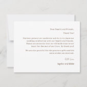 Celestial Northern Lights bruiloft dank u kaart (Achterkant)