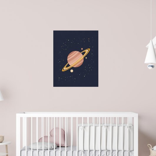 Celestial Nursery Soft Saturn Planet Poster (Kinderkamer 2)