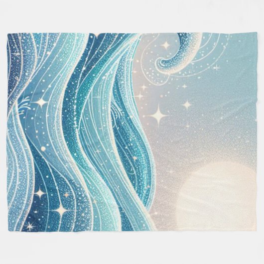 Celestial Ocean Dreams Fleece Deken (Voorkant (Horizontaal))