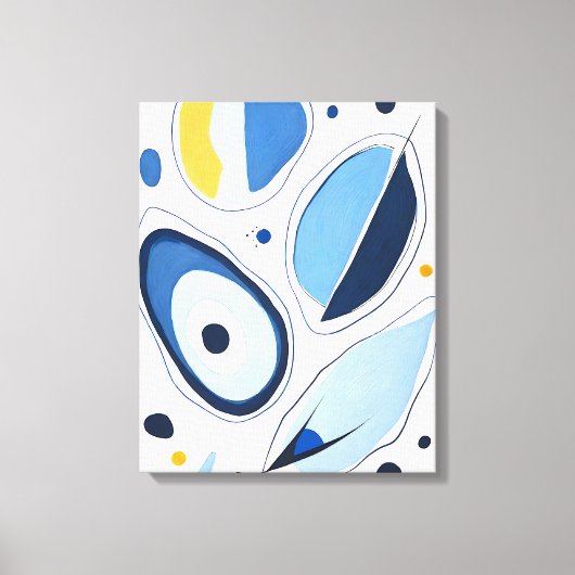 Celestial Orb Odyssey Abstract Canvas Afdruk (Voorkant)