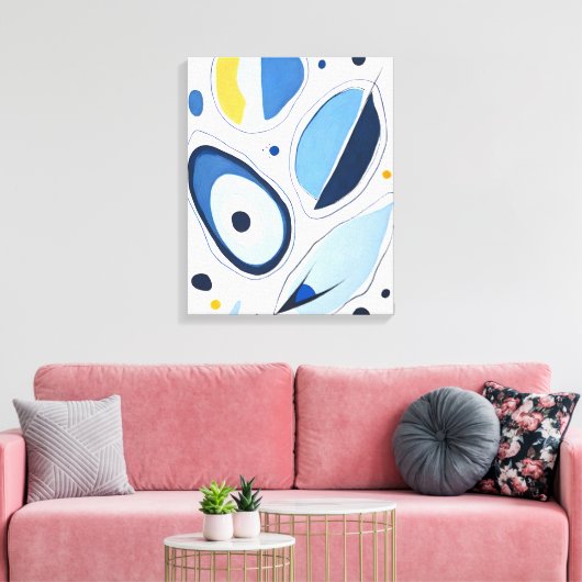 Celestial Orb Odyssey Abstract Canvas Afdruk (Insitu (Woonkamer))