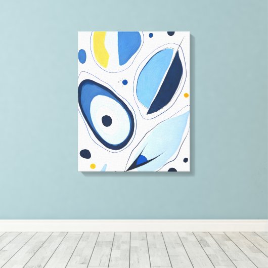Celestial Orb Odyssey Abstract Canvas Afdruk (Insitu (Houten vloer))