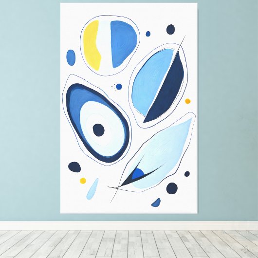 Celestial Orb Odyssey Abstract Canvas Afdruk (Insitu (Houten vloer))