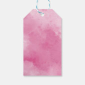 Celestial Outer Space Roze Galaxy Verjaardagsgunst Cadeaulabel (Achterkant)