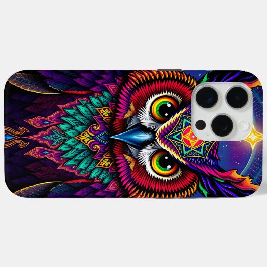 Celestial Owl Art: Starry Galaxy Cosmos Case-Mate iPhone Case (Achterkant (horizontaal))