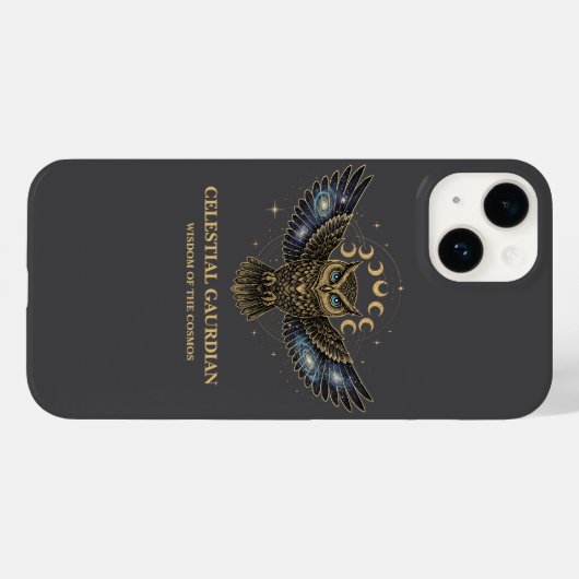 Celestial Owl Cosmic Guardian Case-Mate iPhone Case (Achterkant (horizontaal))