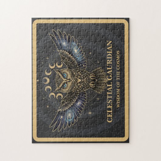 Celestial Owl Cosmic Guardian Legpuzzel (Verticaal)