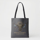 Celestial Owl Cosmic Guardian Tote Bag (Voorkant)