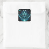 Celestial Owl – Cosmic Wisdom Wildlife Galaxy Vierkante Sticker (Tas)