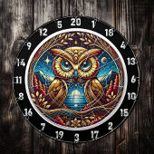 Celestial Owl Glow Dartboard Design Dartbord