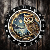 Celestial Owl Nightscape Art Dartbord
