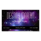 Celestial Paars Galaxy Cluster Space Foto Magnetisch Visitekaartje (Voorkant)