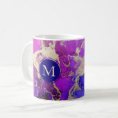 Celestial Paarse Goud en Roze Abstract Koffiemok (Voorkant links)