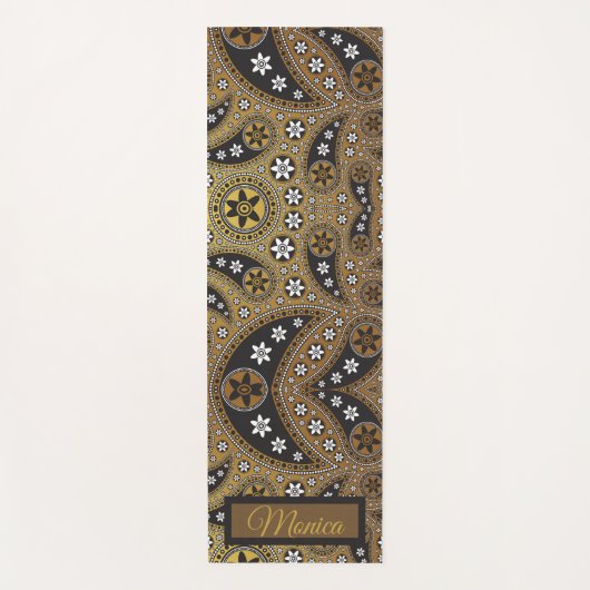 Celestial Paisley Floral Persoonlijke naam Yogamat (Voorkant)