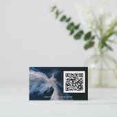 Celestial Passage | Winged Angel QR-code Visitekaartje (Staand voorkant)