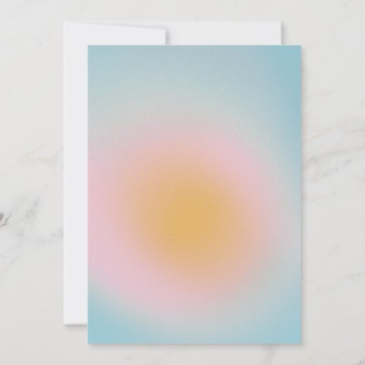 Celestial Pastel Blauw Gradient Bat Mitzvah Kaart (Achterkant)