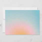 Celestial Pastel Blue Pink Baby Foto geboortedatum Aankondiging (Achterkant)