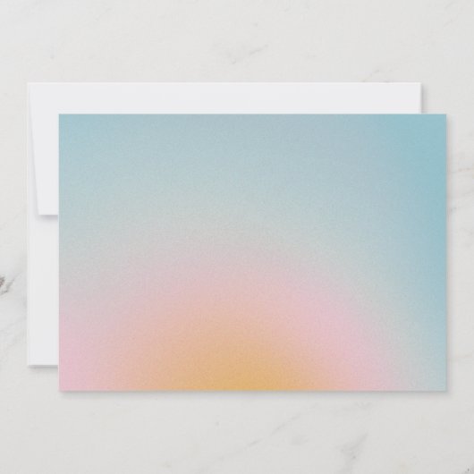 Celestial Pastel Blue Pink Baby Foto geboortedatum Aankondiging (Achterkant)