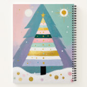 Celestial Pastel Christmas Tree Notitieboek (Achterkant)
