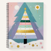 Celestial Pastel Christmas Tree Notitieboek (Voorkant)