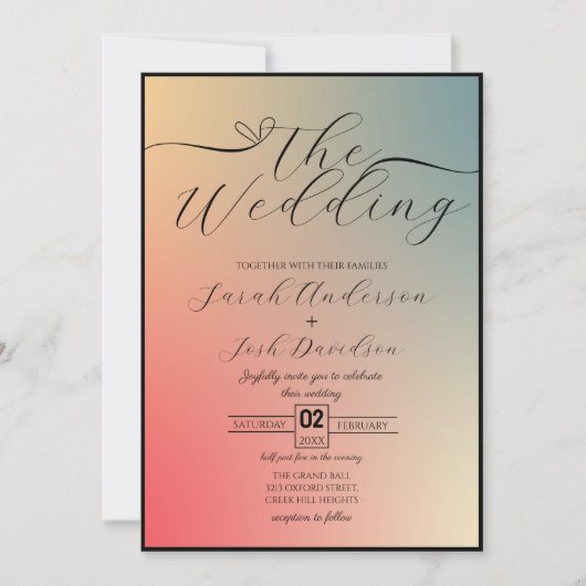 Celestial Pastel Kleurrijke Gradiënt Elegant Kaart (Voorkant)