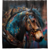 Celestial Patina Majestic Horse Douchegordijn (Voorkant)